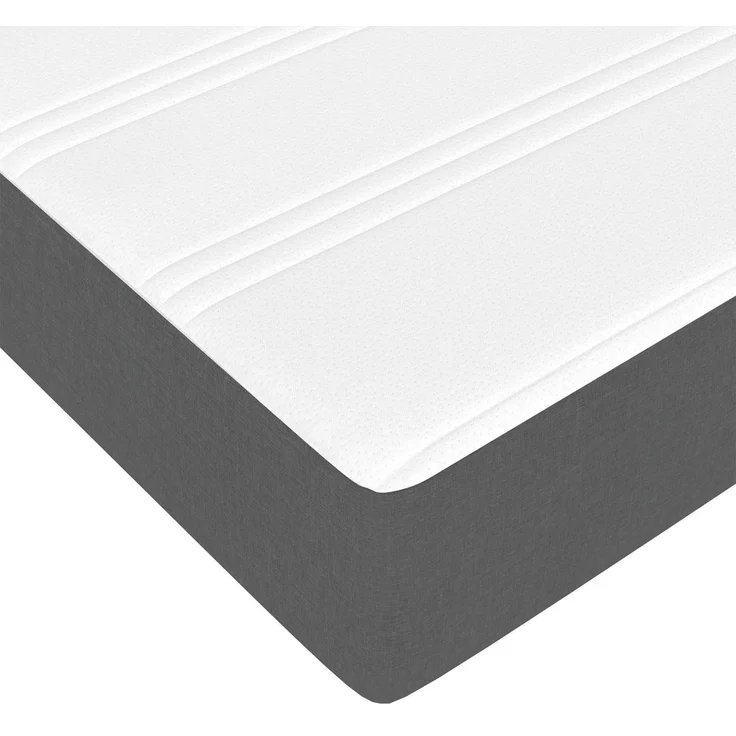 vidaXL Bettgestell mit Matratze mit Matratze 2 pcs Dunkelgrau Stoff 3399474 – Bild 9