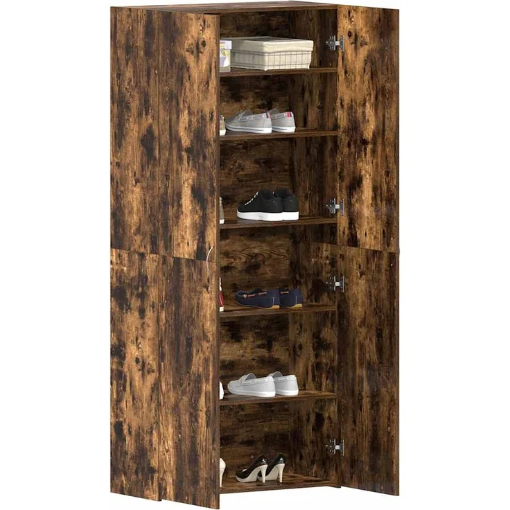 vidaXL Schuhschrank Mehrfarbig 80 x 35,5 x 180 cm Holzwerkstoff 3333840 – Bild 2