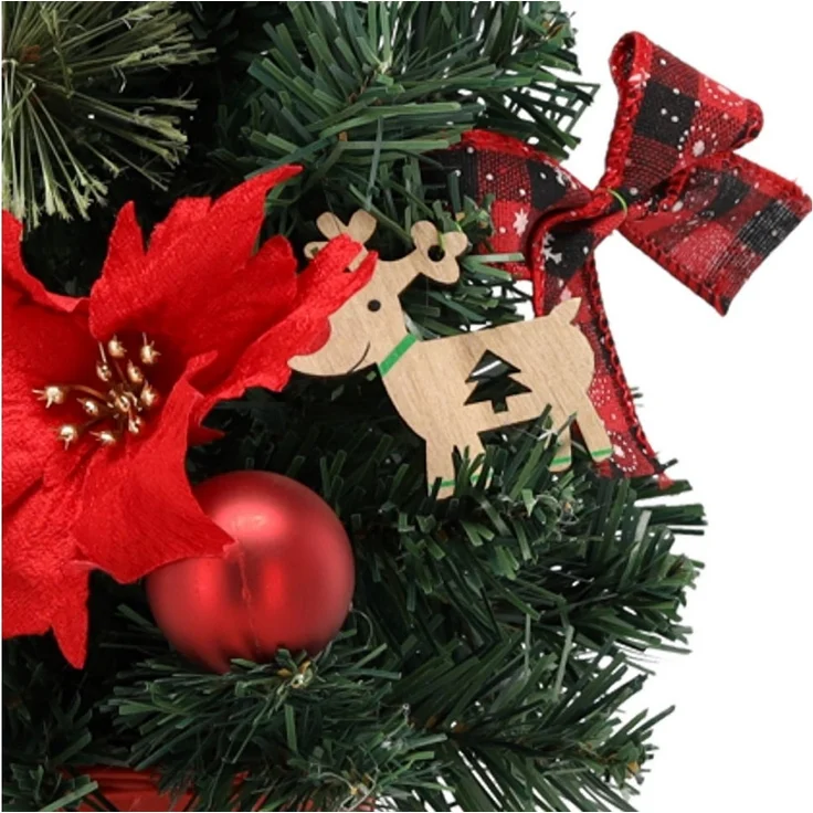 Sarcia. eu Künstlicher Weihnachtsbaum Künstlicher Weihnachtsbaum 40cm mit Stern Bethlehem geschmückt klein – Bild 2