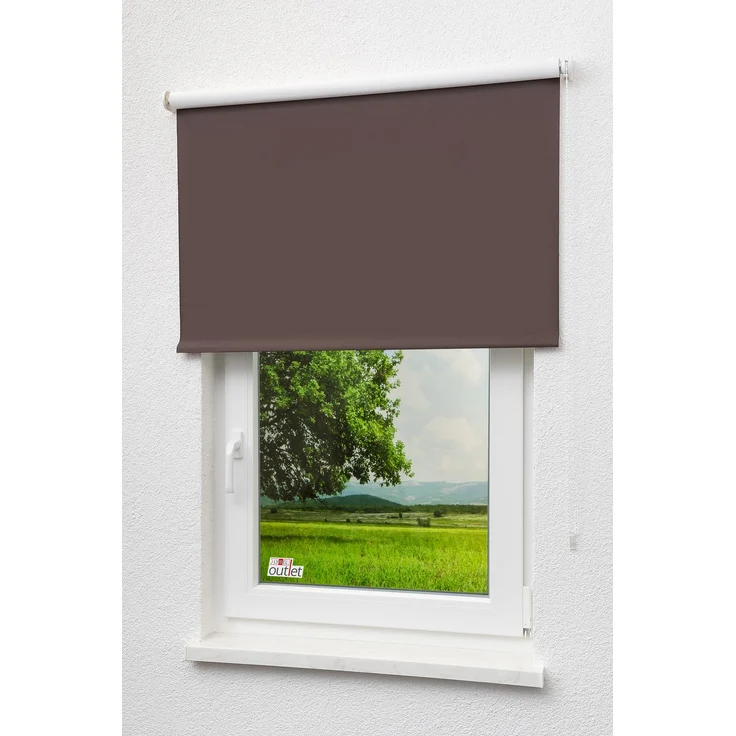 Lysel - Qualitätsrollo abdunkelnd dunkelbraun, (B x H) 63x190 cm in braun/dunkelbraun – Bild 4