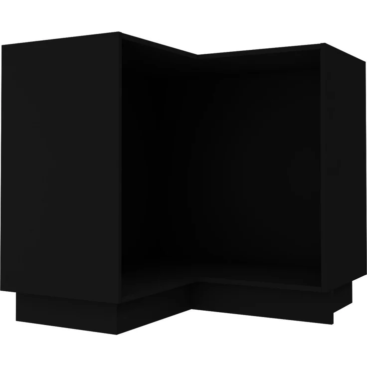 Kücheneckunterschrank BARI 90x90cm 2-türig weiß Front creme Hochglanz BA-D12/90 – Bild 3