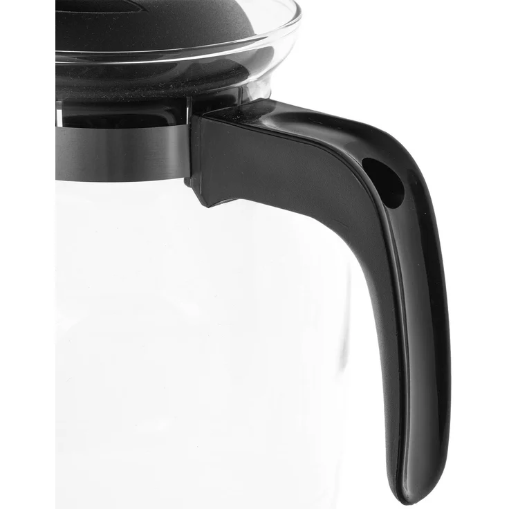 KADAX Hitzebeständige Teekanne mit Deckel, Glas, schwarz, 1,5L – Bild 9