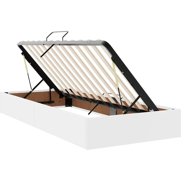 vidaXL Ottoman Bettgestell Reinweiß 90 x 190 cm Kunstleder 3442751 – Bild 6
