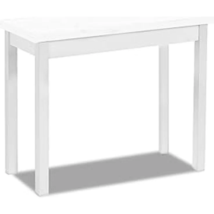 ASTIMESA Küchentisch ohne Schublade und Platte aus laminiertem Holz, weiß, 80 x 40 cm bis 80 x 80 cm