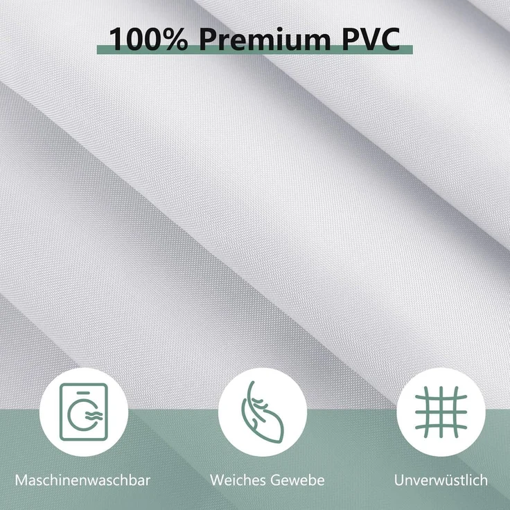Duschvorhang REDKEY 120x200cm Anti-schimmel Waschbar PVC Textil Antibakteriell – Bild 3