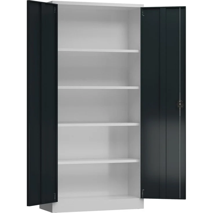 Steelboxx Mehrzweckschrank Aktenschrank195 x 92 x 50 cm Büro Metallschrank Mehrzweckschrank (1-St) komplett montiert, keine Montage notwendig – Bild 2