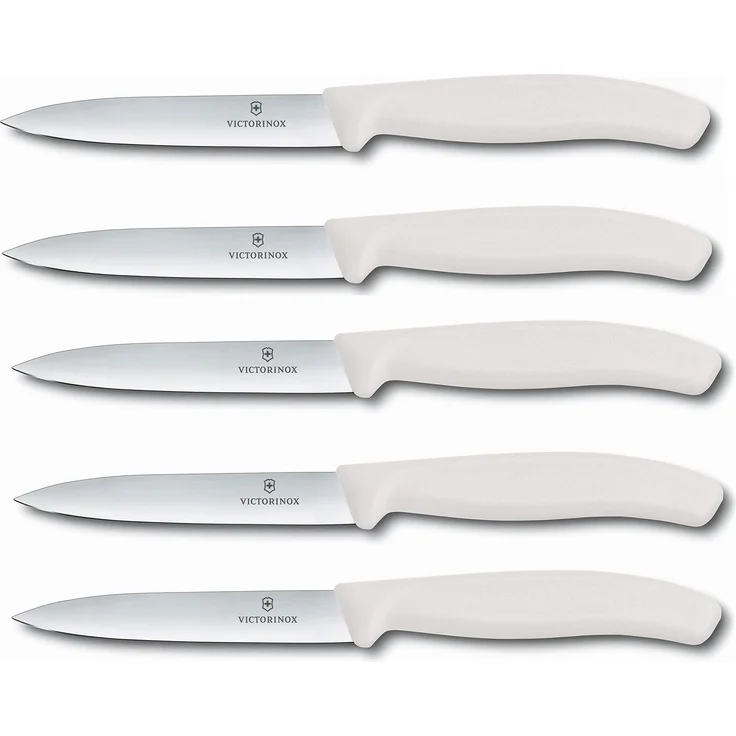 Victorinox | Swiss Classic Gemüsemesser Set | Weiß | 5-teilig | 10 cm Klinge | präziser Schnitt | perfektioniert für Küche und Alltag – Bild 1