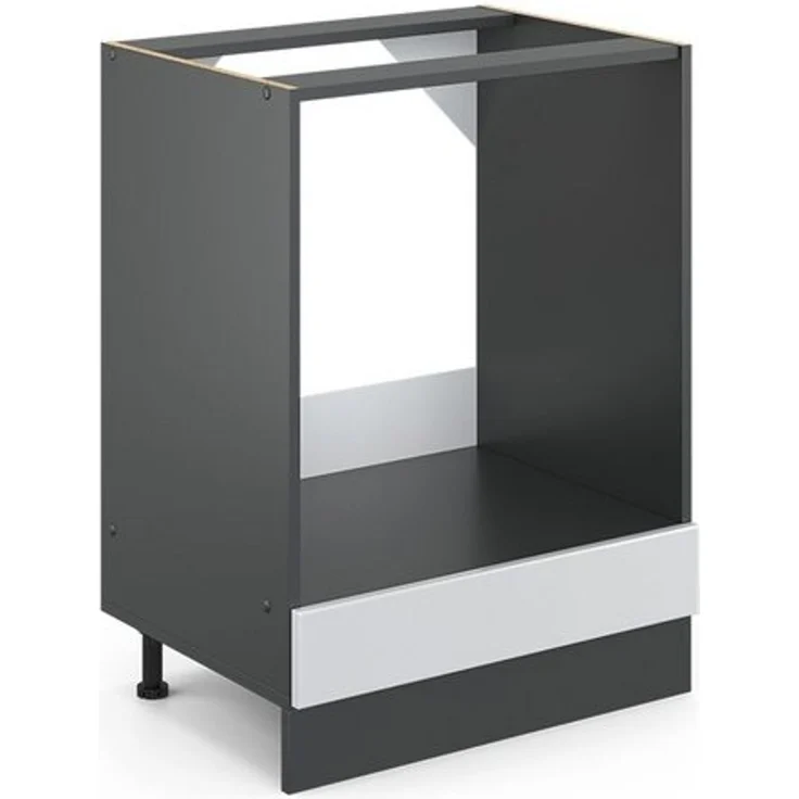 Herdumbauschrank R-Line Weiß Landhaus 60 cm ohne Arbeitsplatte Vicco – Bild 4