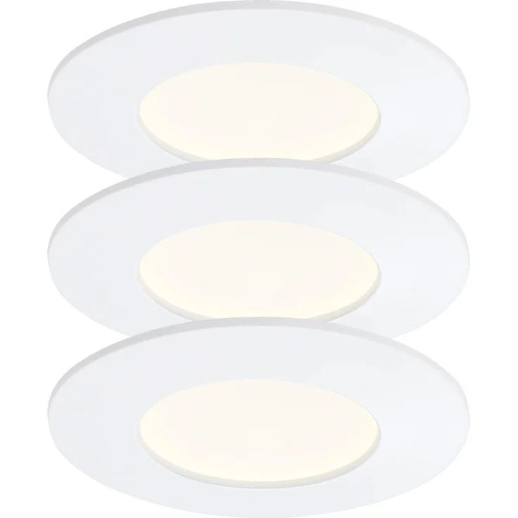 3er Set LED Einbauleuchten, Kunststoff, weiß, D 8,5 cm – Bild 1