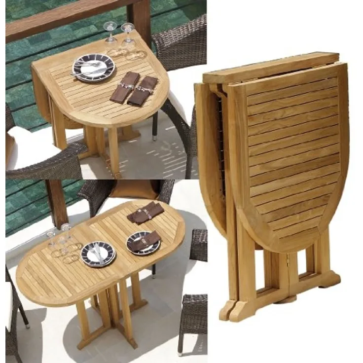 Destiny BALCONY Tisch 120 x 60 x 75 cm oval, Teak