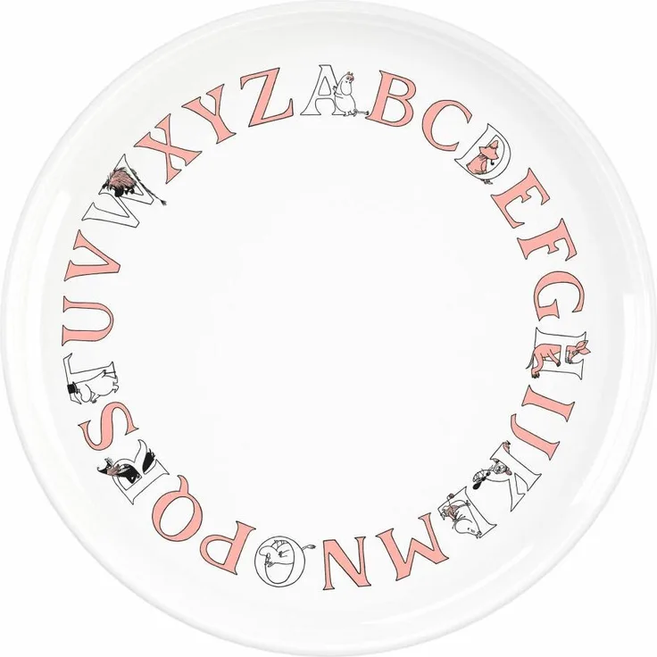 Rig-Tig Teller Moomin ABC Salmon, Speiseteller, Kunststoff, Rosa, 20 cm, Z00704