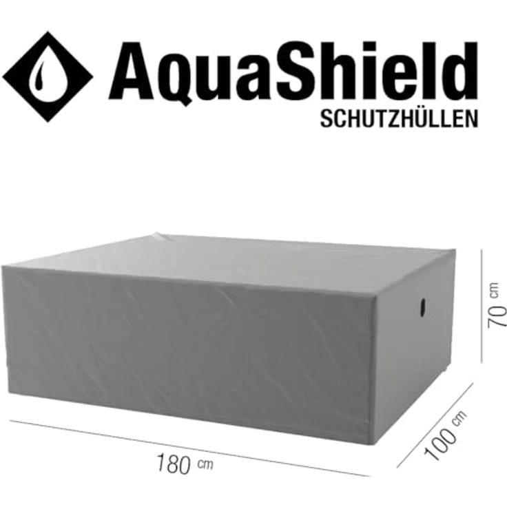 Siena Garden Tisch-Schutzhülle AquaShield, PU-beschichtetes Polyester, 180 x 100 x 70 cm, Hellgrau, mit Zugband und Active Air System® – Bild 4