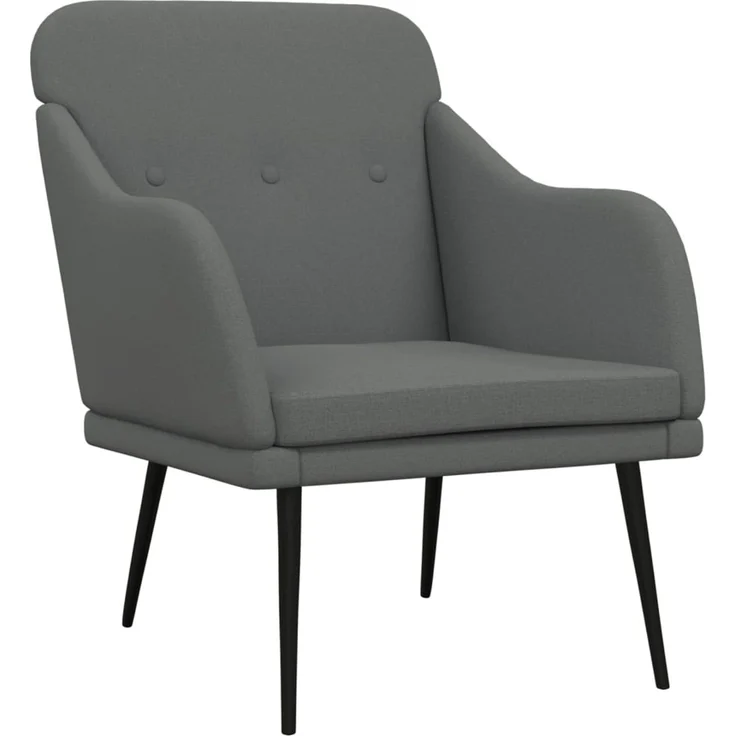 Sessel wohnzimmer, Relaxsessel Dunkelgrau 63x76x80 cm Stoff – Bild 2