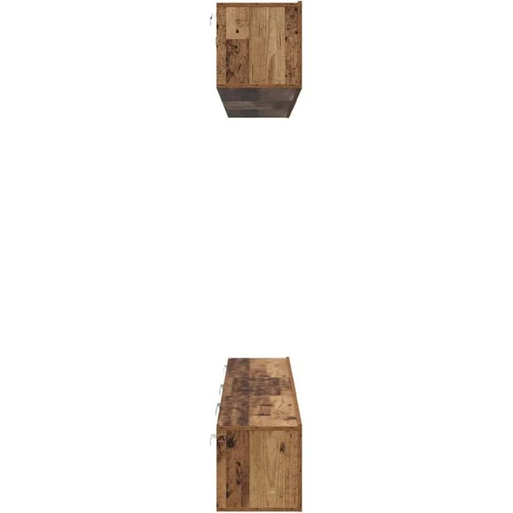 vidaXL TV-Schrankset Wandmontiert 6 pcs Altholz Holzwerkstoff 3393474 – Bild 7