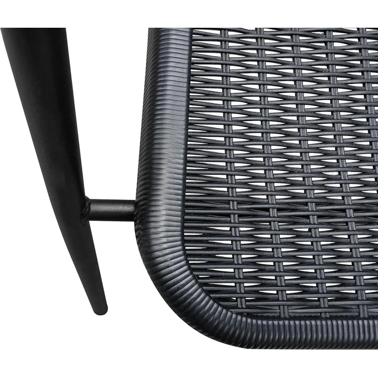 LC Garden Stapelstuhl Garvista Stapelstuhl 54x52x72cm schwarz Gartenstuhl Terassenstuhl, Pulverbeschichteter Stahl – Bild 5