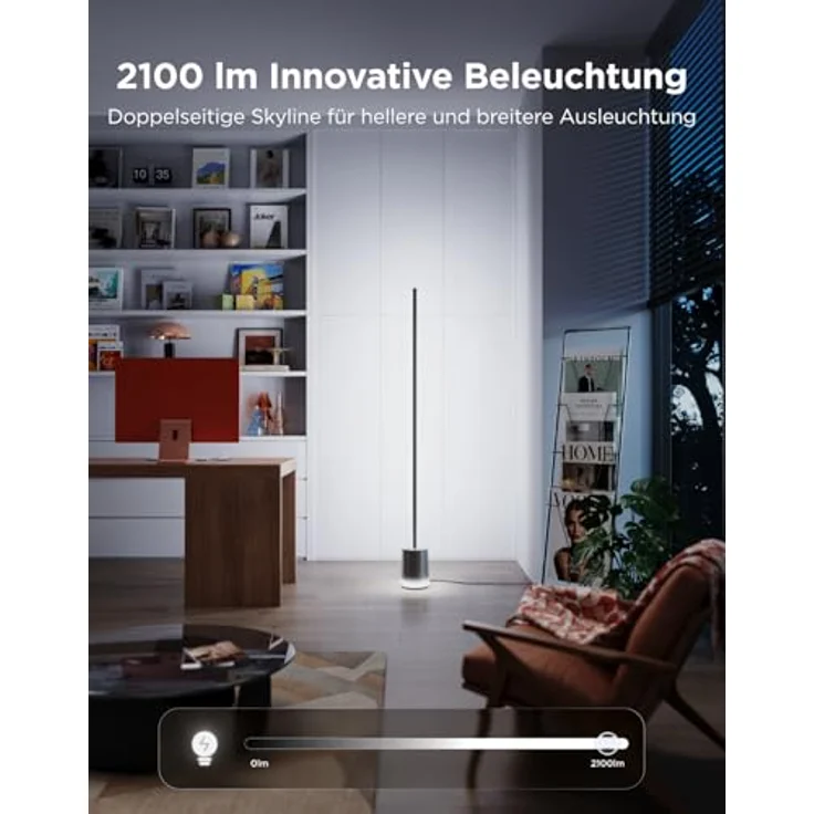 Govee Stehlampe 3 mit LuminBlend+ Technologie, Dimmbar RGBWWIC 2100lm, 1000–10000K, Smart Eckleuchte mit Matter-Kompatibilität und dynamischen Szenen – Bild 4