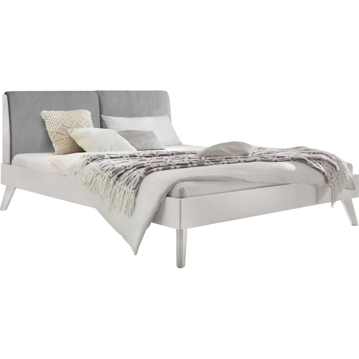 Hasena Polsterbett Simone Trento Weiß mit Polster-Kopfteil 180x200 cm, Komforthöhe 25 cm MDF weiss deckend – Bild 1