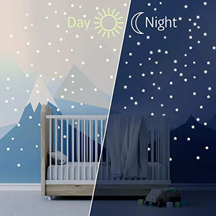 Leuchtsterne selbstklebend, 452 Leuchtsticker – extra helle Sternenhimmel Aufkleber, Leuchtsterne Kinderzimmer, Leuchtaufkleber – Bild 5