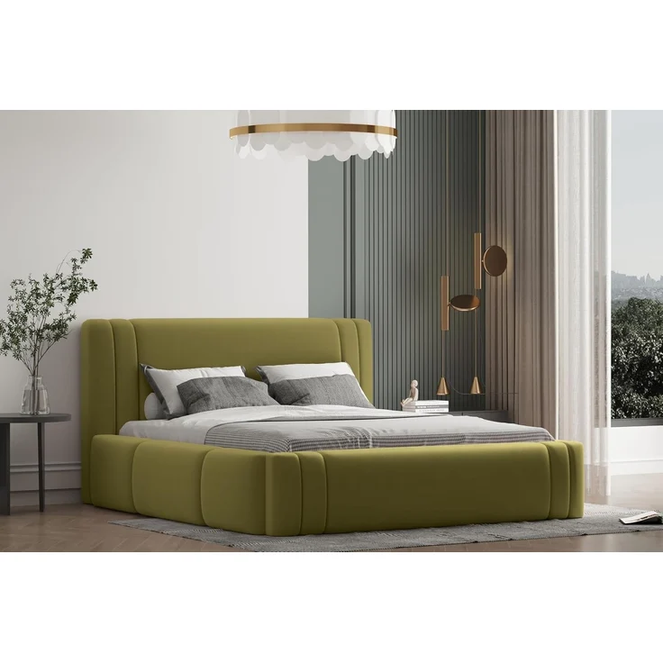 Polsterbett ROLF 90x200 mit Matratze, Bettkasten und Lattenrost. Farbe: VELUTTO 9 – Bild 2
