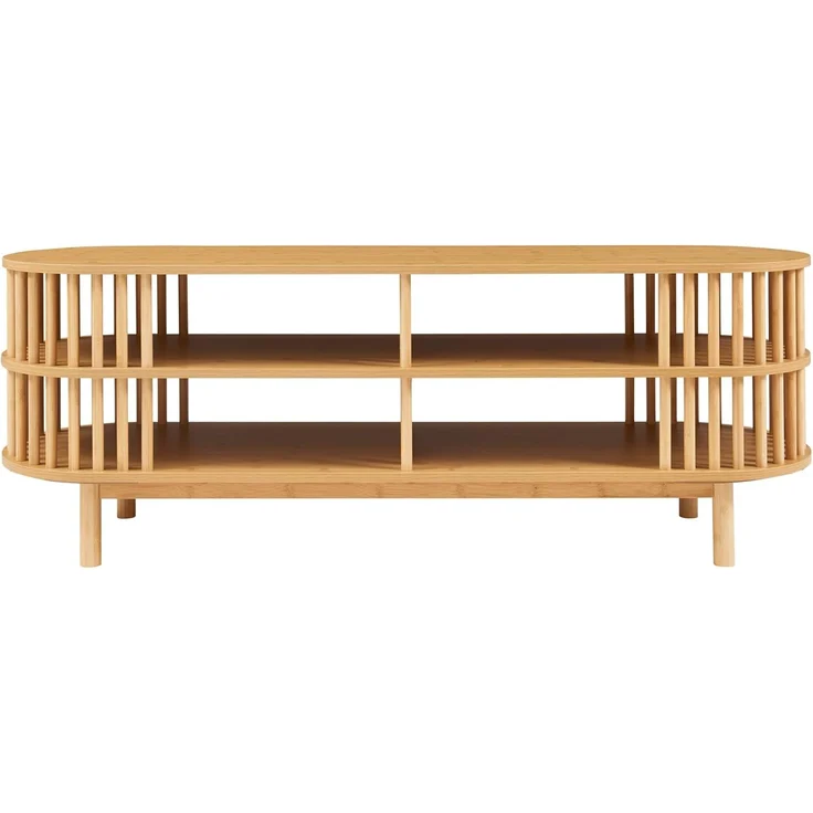 Fernsehtisch Jarvenpaa 140x40x50 cm Bambus [en. casa] – Bild 6