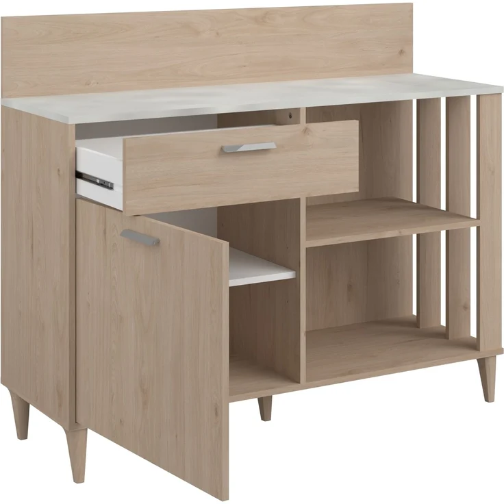 Küchenbuffet >Gala 12< in Jackson Eiche Dekor / Beton-Optik - 120x100x41 (BxHxT) – Bild 4