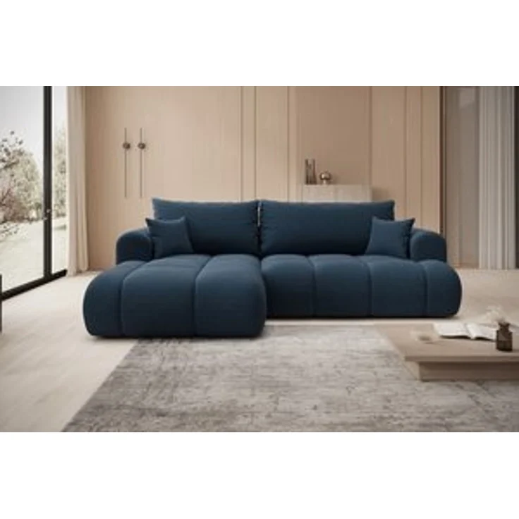thematys Ecksofa TREVIO 260 x 165 cm, mit Schlaffunktion, mit Bettkasten, Blau (Element 13), Ausrichtung links – Bild 7