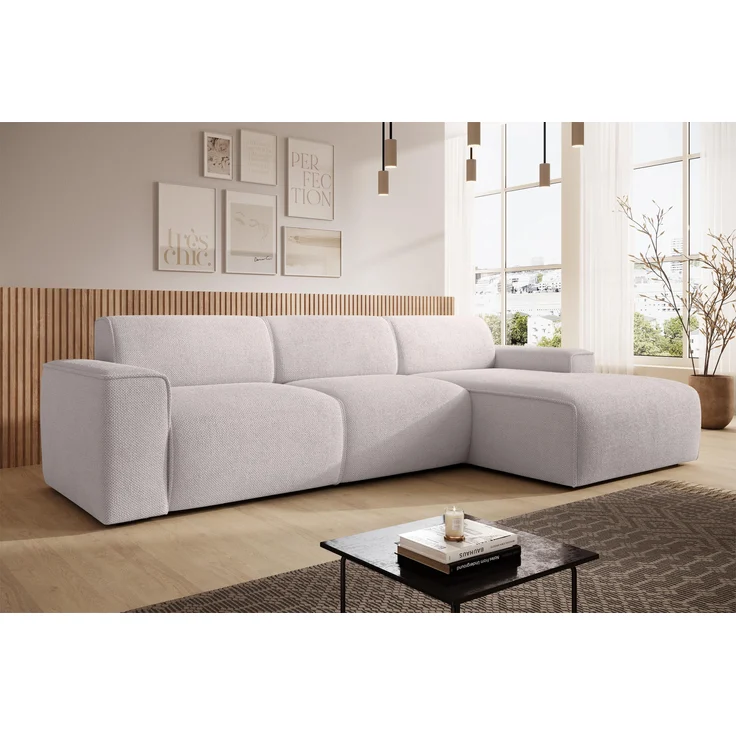 AX LIVING Couch Sofa L Form Didim mini Creme 310 cm breit, stilvoll R – Bild 1