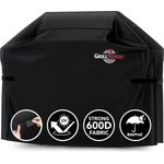 GrillTough Heavy Duty BBQ Grill Abdeckung für Outdoor Grill 52 Zoll - Wasserdicht, Wetterbeständig, UV & Fade Resistant mit Verstellbaren Gurten - Gasgrill Abdeckung für Weber, Genesis, Charbroil,
