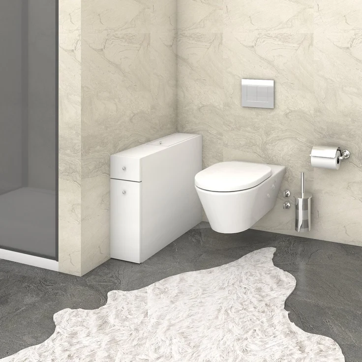 Skye Decor 'Smart - White' Badezimmerschrank, Weiß, 20 x 55 x 60 cm – Bild 2