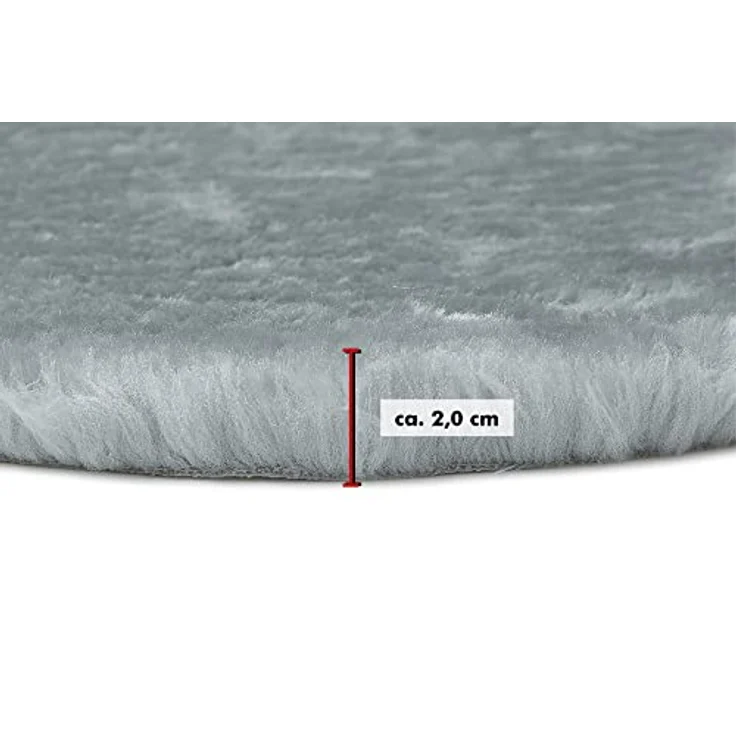 andiamo Lambskin Sitzkissen, Polyester, Hellgrau, rund 40 cm – Bild 6