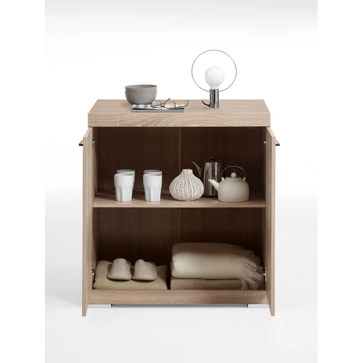Kommode >BRISTOL 1 XL< in Eiche Dekor - 80x89,9x49,9cm (BxHxT) – Bild 3