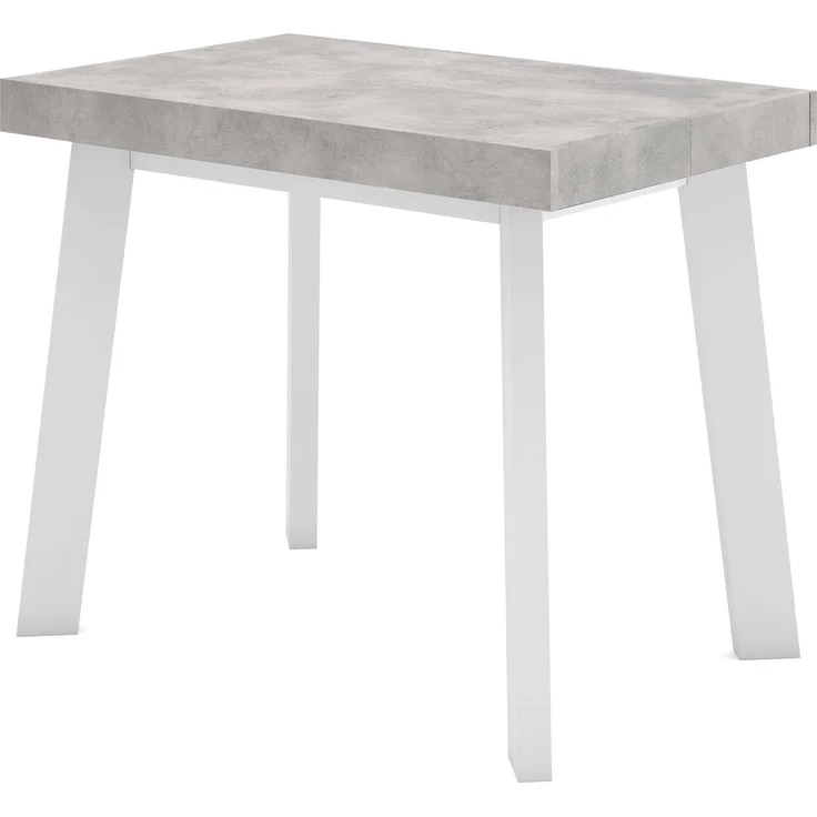 Skraut Home | Ausziehbarertisch | Multifunktionaler ausziehbarer | 140 | Für 6 Gäste | Hölzerne Beine | Moderner Stil | Zement – Bild 6