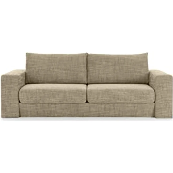 LOOKS by Wolfgang Joop Looks V-1 Designer Sofa mit Hockern, 2 Sitzer Couch, Funktionssofa, beige-braun, Sitzbreite 200 cm – Bild 2