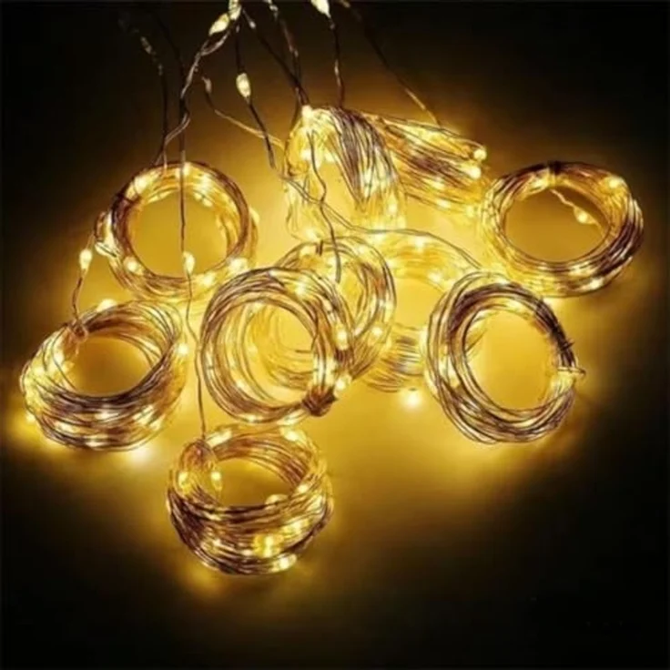 Montegoni Lichterkette 3x3M 300 LED Lichterkette, USB betrieben, Fernbedienung, 8 Modi mit warmweißem Licht und IP65 wasserdicht – Bild 2
