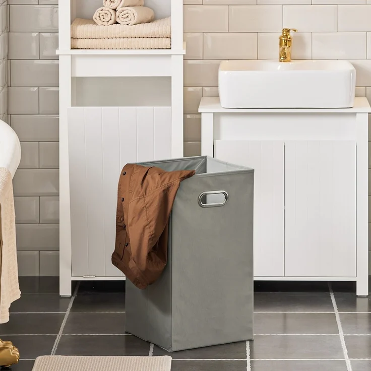 SoBuy BZR102-W Badezimmer-Hochschrank, MDF, Lackiert, Weiß, 45 x 171 x 35 cm – Bild 4