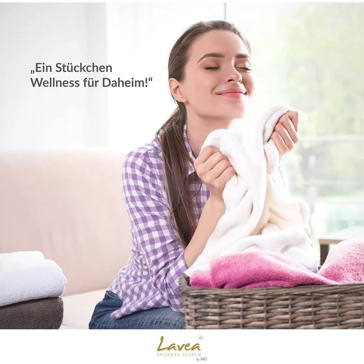 Lavea Waschhandschuh Bali, 16x22cm aus 100% Bio-Baumwolle, einzigartig weiche Waschhandschuhe mit Aufhänger (Set, 6-St), hochwertige und nachhaltige Premium Waschlappen - schonende Reinigung – Bild 7