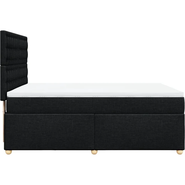 vidaXL Boxspringbett mit Matratze Schwarz 140x200 cm Stoff 3293619 – Bild 7
