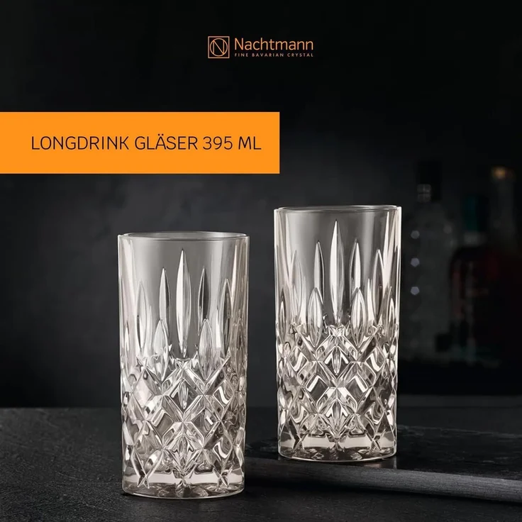 Nachtmann Noblesse Colors Longdrinkglas 395 ml 2er Set - Taupe – Bild 2