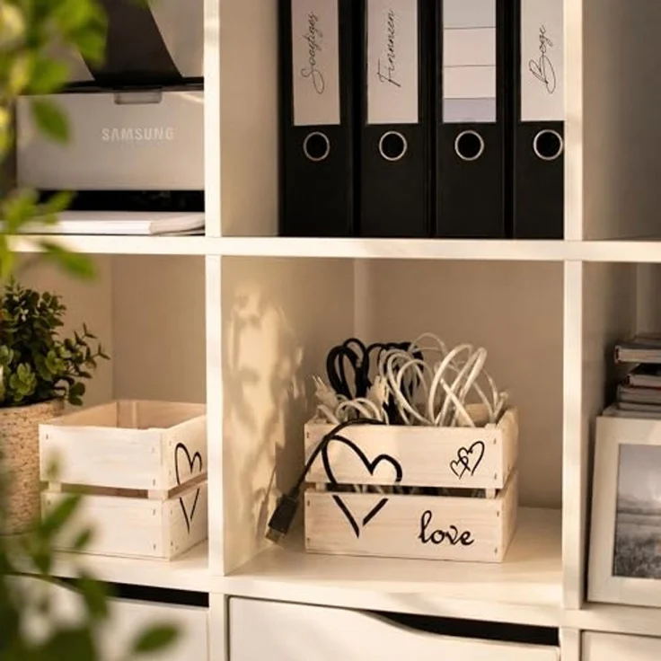 UNUS HOME Dekokiste Holzkiste Love 3er Set – Bild 4