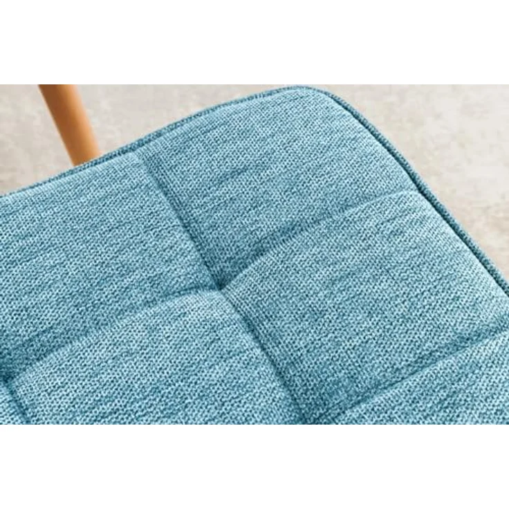 riess-ambiente Fußhocker SCANDINAVIA blau / natur (Einzelartikel, 1 St), Wohnzimmer · Strukturstoff · Massivholz · Scandinavian Design – Bild 4