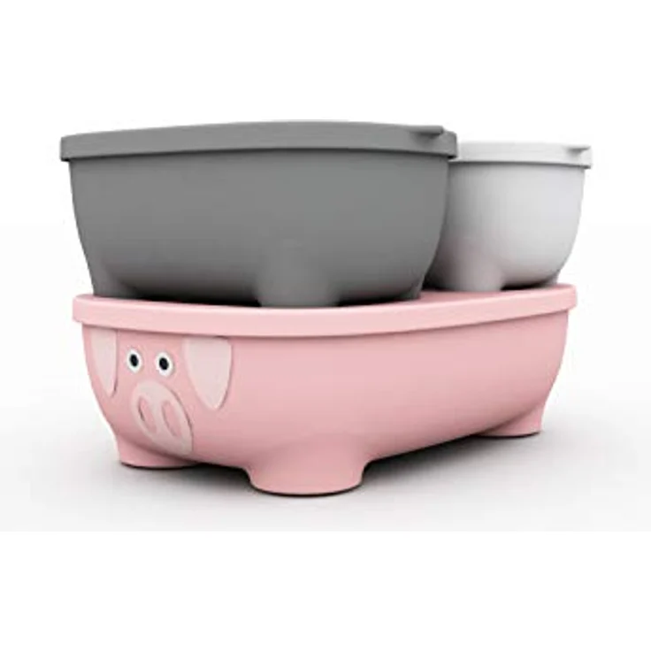 Prince Lionheart 9899 Bentomal Boxes Hippo - Set of 3 Microwave Boxes, grau, 280 g – Bild 13