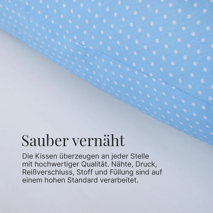 Schwangerschaftskissen - Seitenschläferkissen Blau ( Punkte ) – Bild 8
