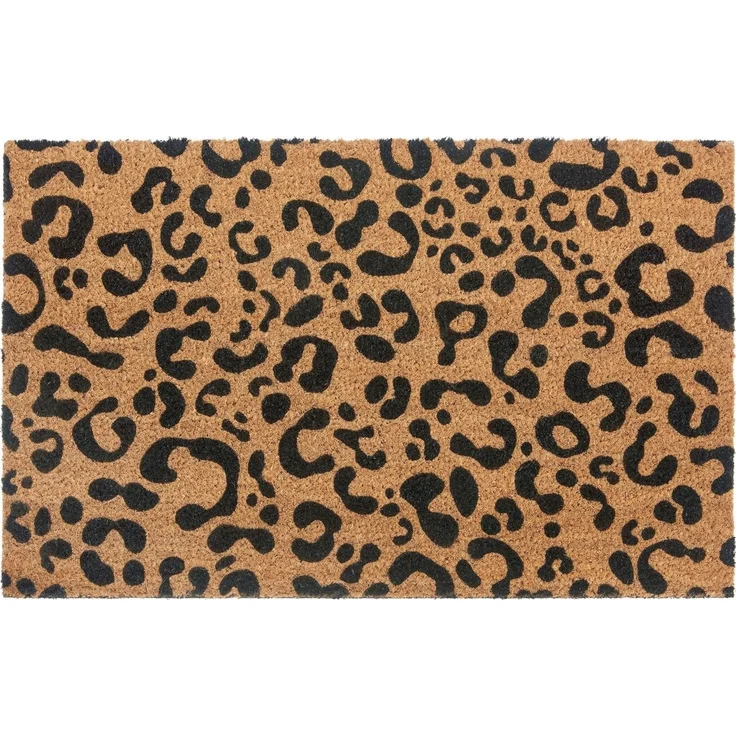 HANSE Home Fußmatte Mix Mats Kokos Leopard Look, Türmatte, rechteckig, Höhe: 15 mm, Kokos, Schmutzfangmatte, Outdoor, Rutschfest, Innen, Kokosmatte, Flur – Bild 1