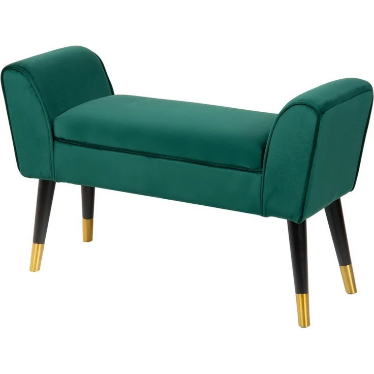 riess-ambiente Sitzbank SCARLETT 90cm smaragdgrün (Einzelartikel, 1-St), Flur · Samt · Metall · Schlafzimmer · Retro Design – Bild 5