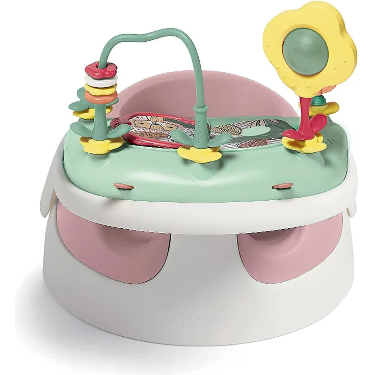 Mamas & Papas Baby Snug Sitz und Aktivitätsbrettchen mit verstellbaren Funktionen, Stützfunktion, Stabil und leicht zu reinigen, Pastell (Rosa)