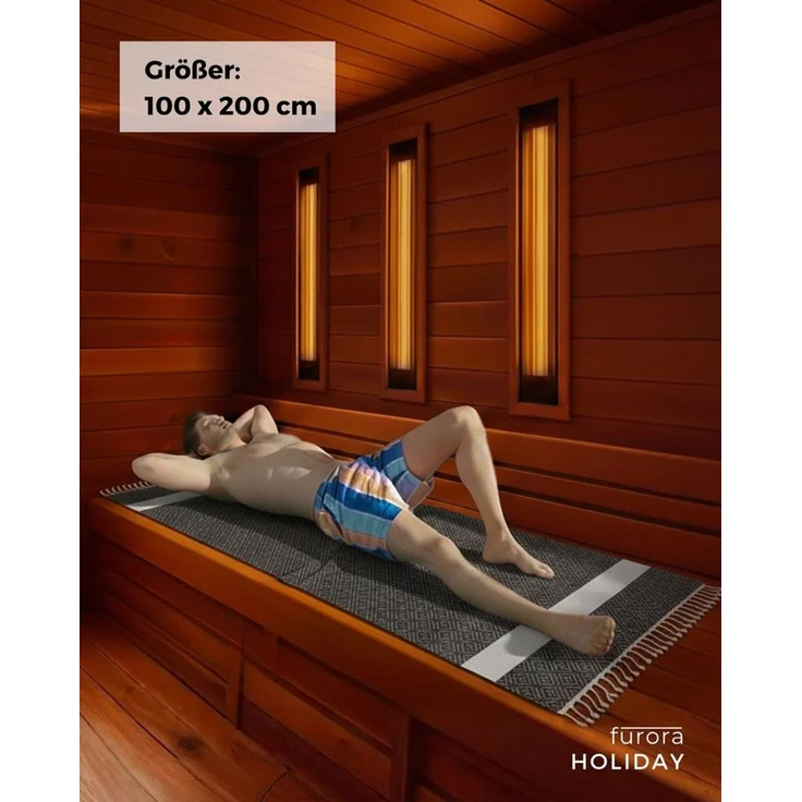 furora HOLIDAY Saunatuch Saunahandtuch Saunatuch Damen + Herren, Hamamtuch groß 100x200 XXL – Bild 3