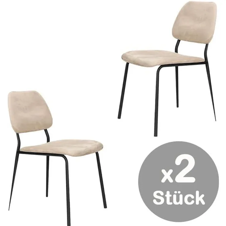 Stuhl Esszimmerstuhl Polsterstuhl DARBY von DutchBone in Beige