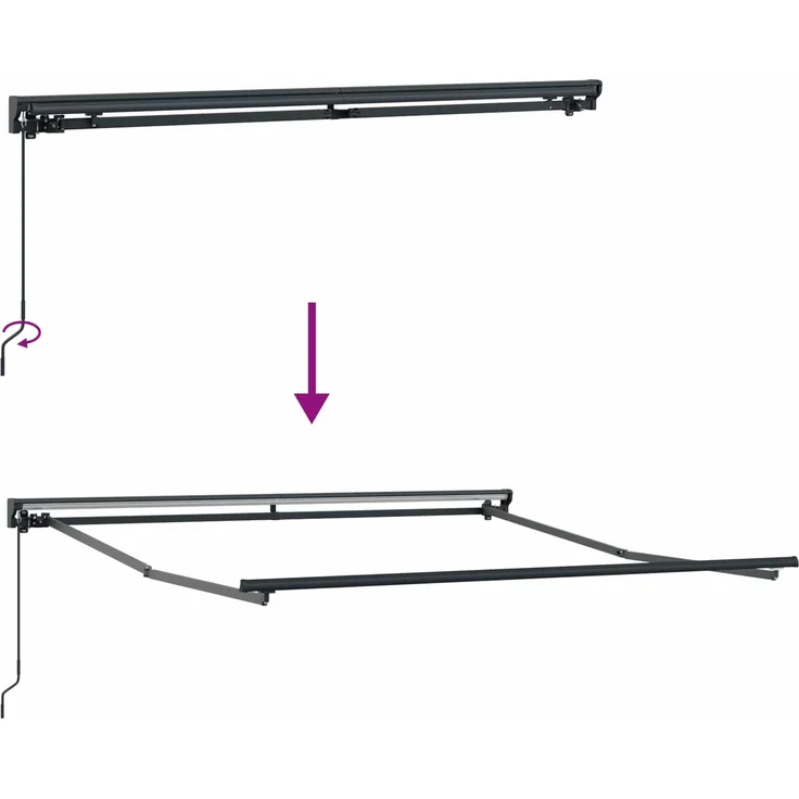vidaXL Markisenrahmen Gelb und Grau 350 x 250 cm 3330319 – Bild 9