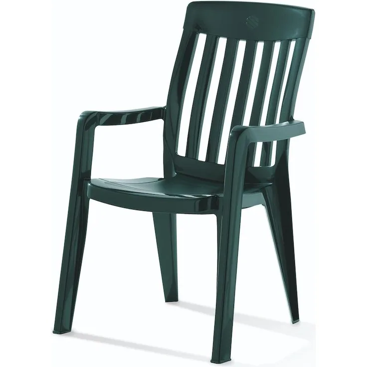 Sieger Palma Stapelsessel stapelbar, Vollkunststoff Smaragdgrün 59 x 92 x 65 cm