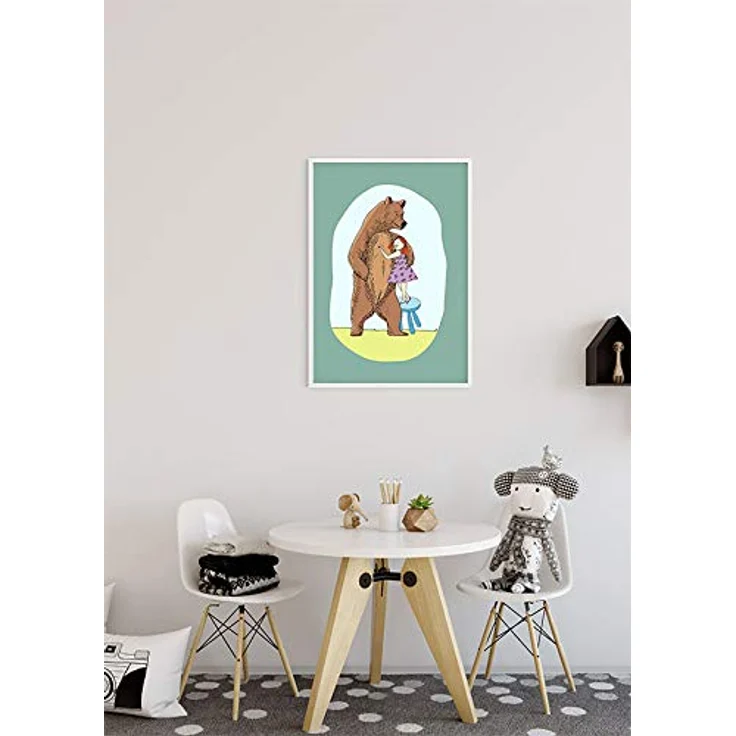 Komar Wandbild Lili and Bear, Poster ohne Rahmen, 50 x 70 cm, Premium Fotopapier, lichtbeständige Farben, für Kinderzimmer und Wohnzimmer – Bild 5